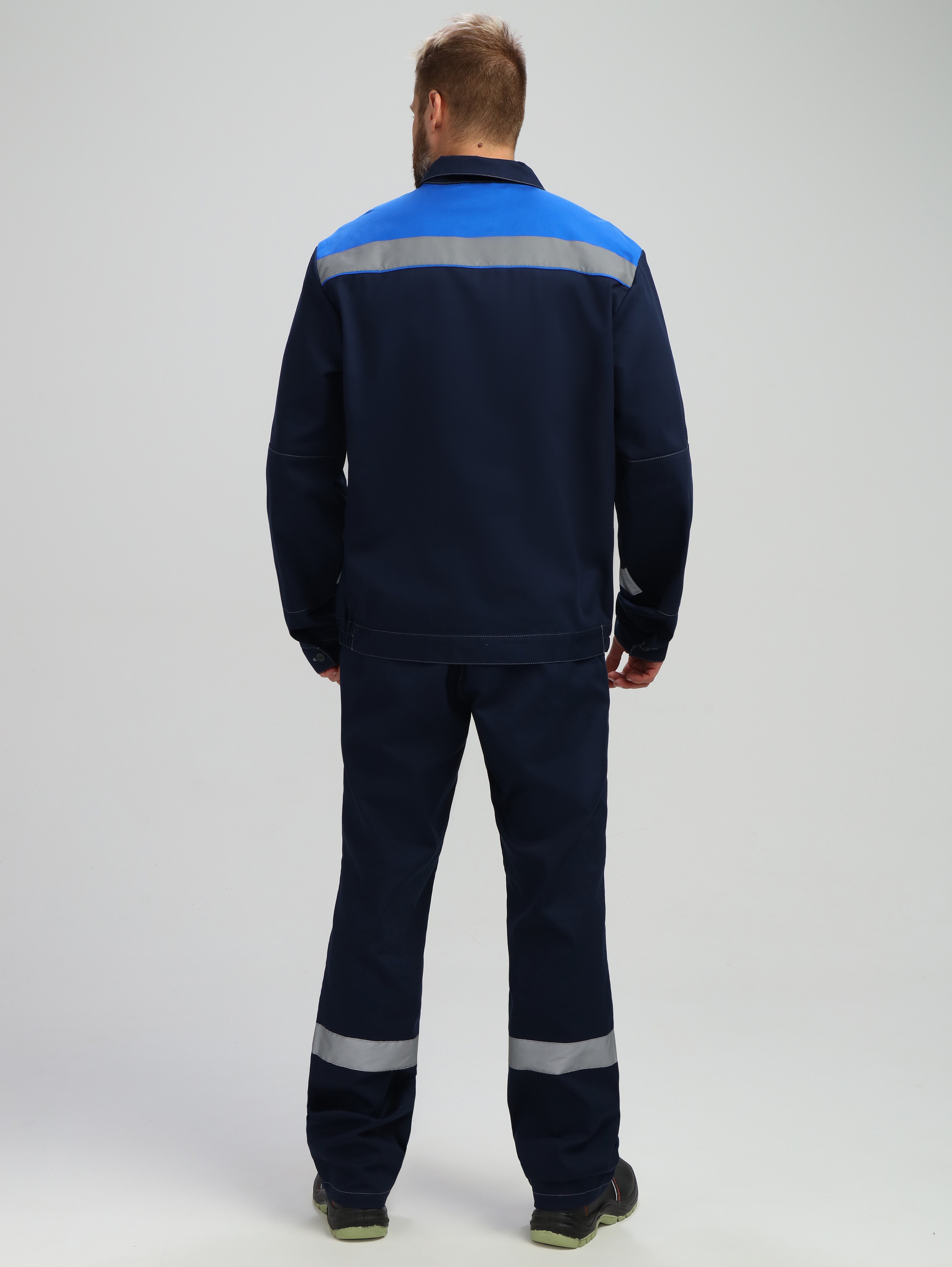 Костюм Лигор-1 СОП (тк.Саржа,250) брюки, т.синий/васильковый