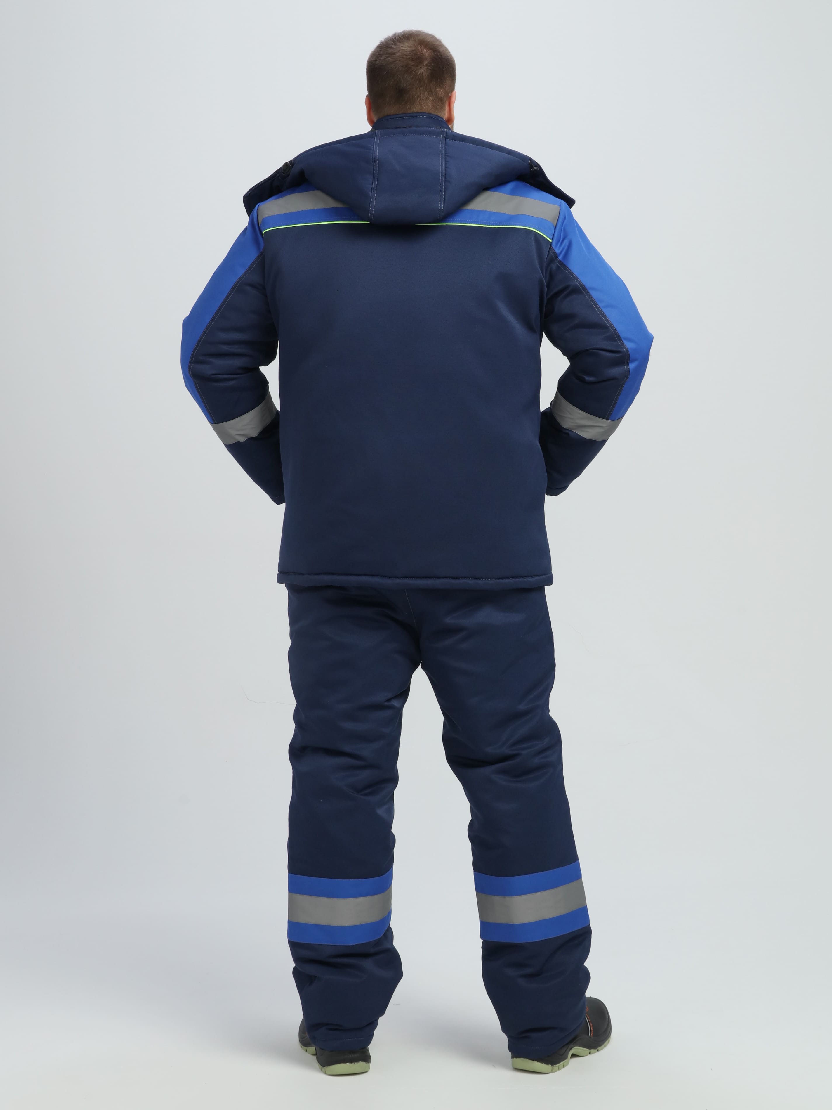 Костюм зимний Бивек-2 СОП (тк.Смесовая,210) пк, т.синий/васильковый/лимонный
