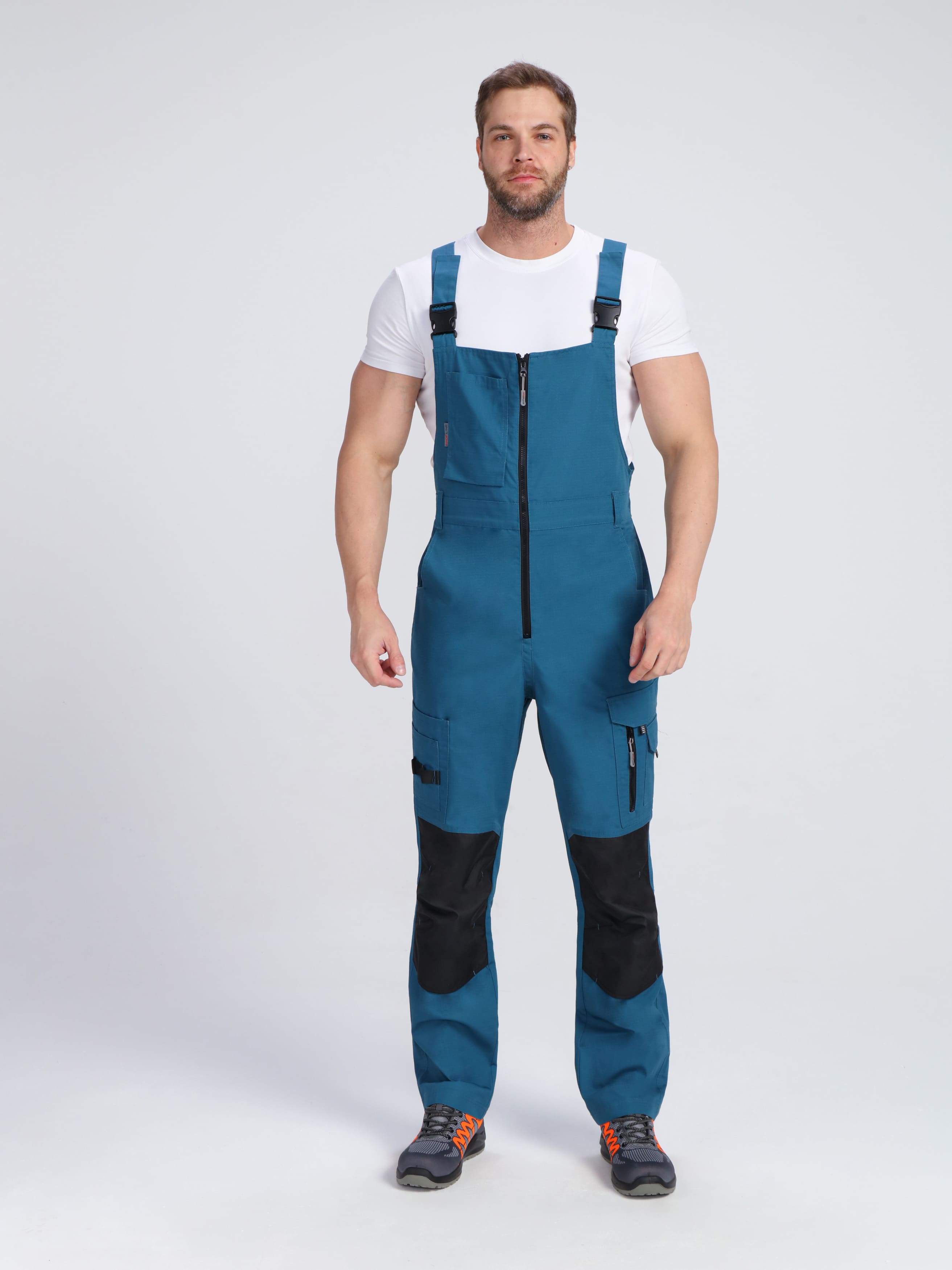 Полукомбинезон ProfLineSpecialist (тк.РипСтоп,240), циан/черный